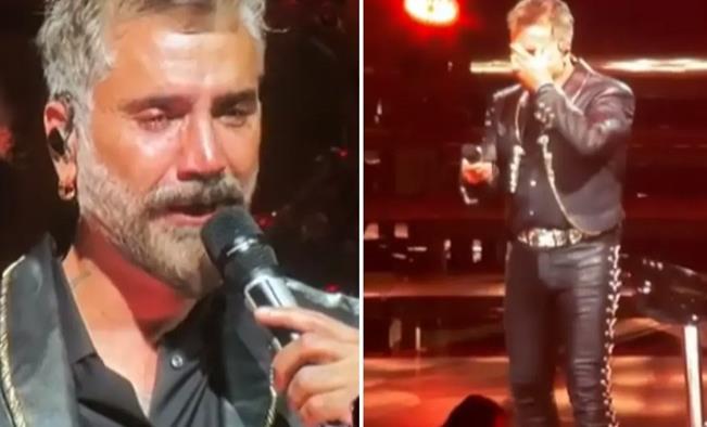 Alejandro Fernández llora en su primer concierto tras la muerte de su padre